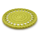 Handmade Cotton Yarn Green Crochet Doily Coaster
